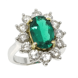 Emerald and Diamond Ring